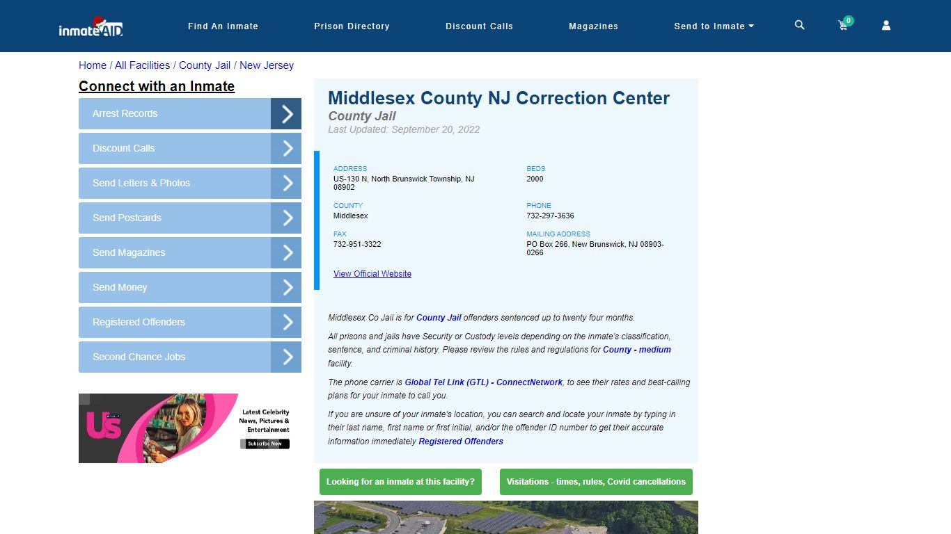 Middlesex County NJ Correction Center - Inmate Locator - North ...